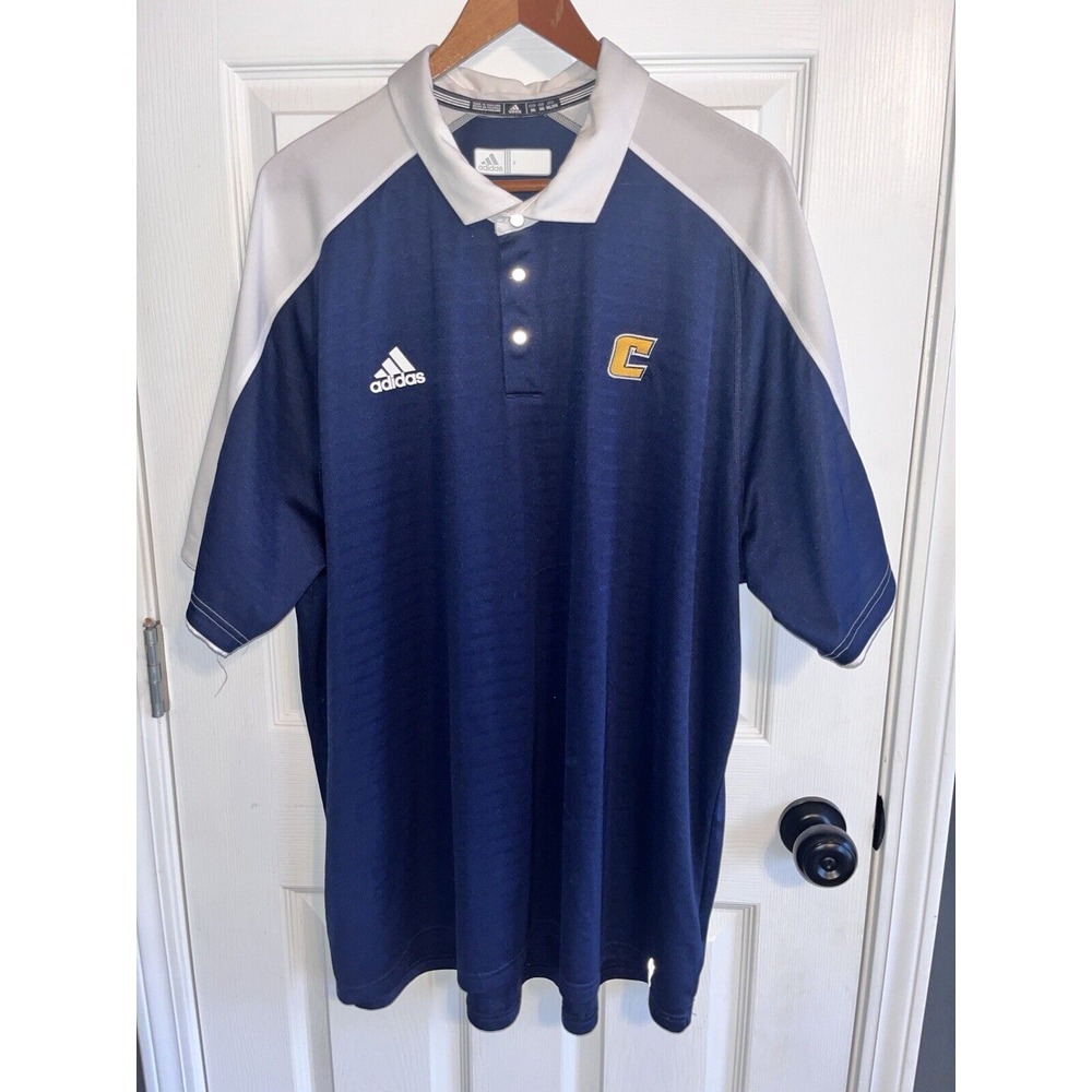 Tennessee Chattanooga UTC Adidas Blue Polo Short Sleeve Shirt Mens 3XL - Picture 2 of 9